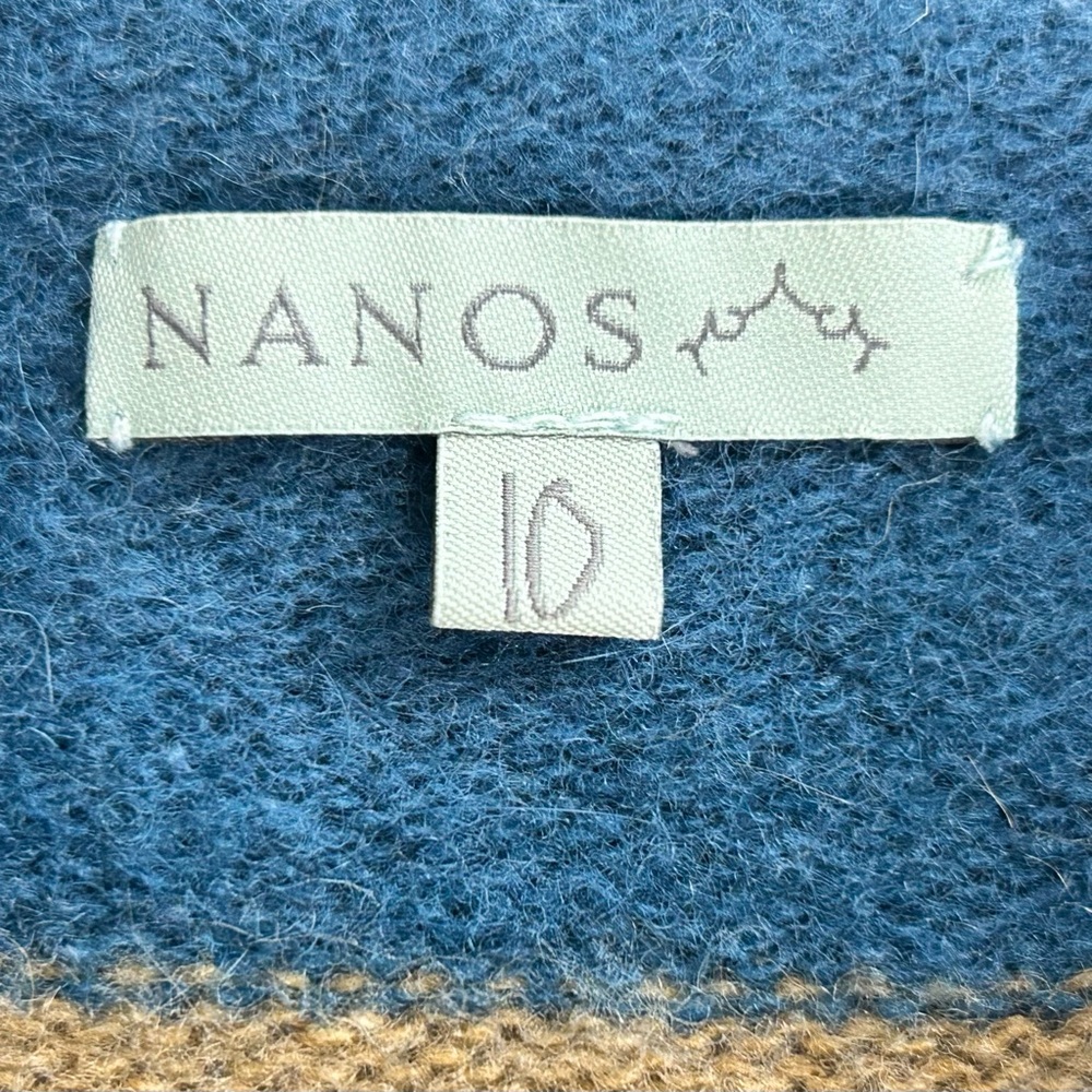 Nanos Wool & Angora Striped Polar Bear Sweater size Girls 10 - Picture 3 of 5